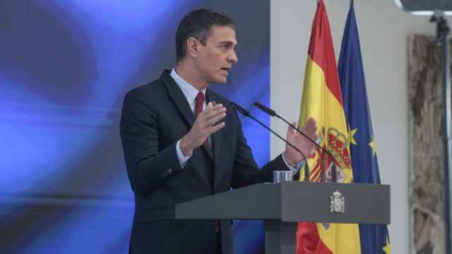 El presidente del Gobierno, Pedro Sánchez, durante el anuncio del plan de recuperación.