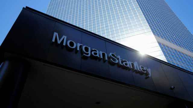 FILE PHOTO: FILE PHOTO: The corporate logo of financial firm Morgan Stanley is pictured on a building in San Diego