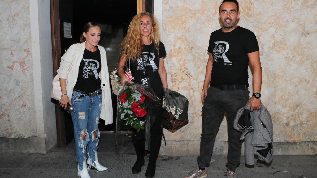 Rocío Carrasco, Fidel Albiac y Anabel Dueñas en el estreno del musical, en septiembre del 2019.