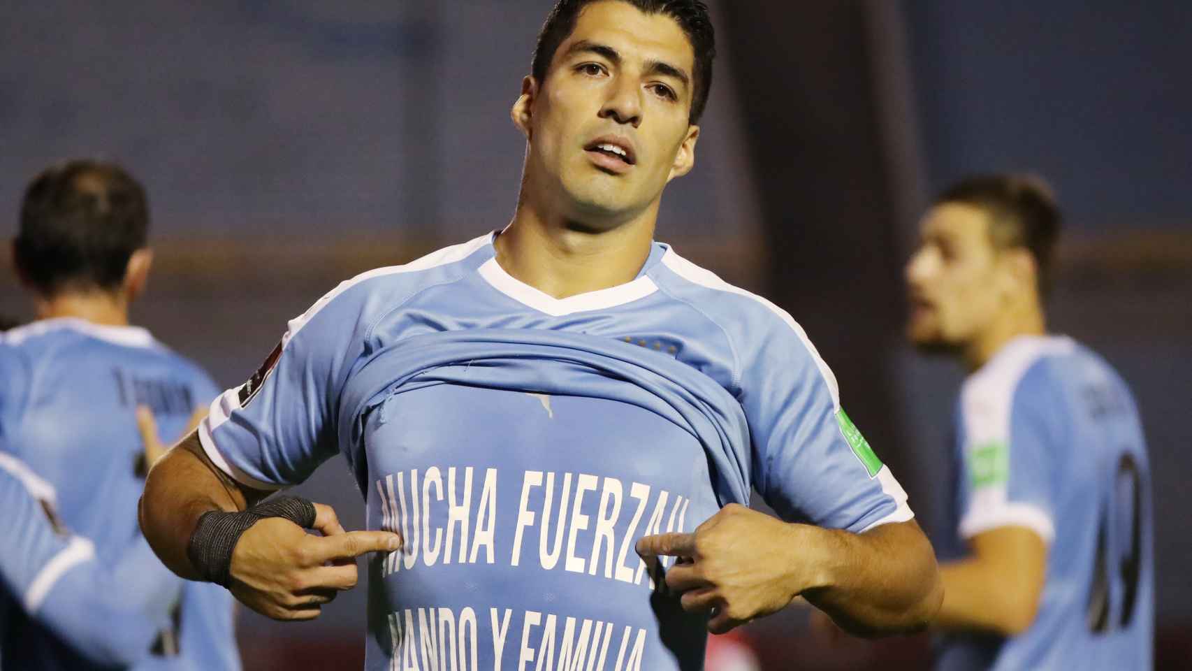 Luis Suárez, con Uruguay