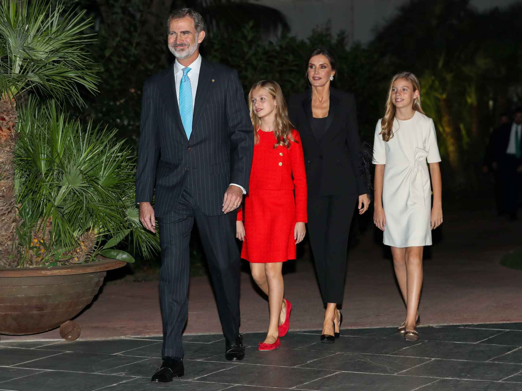 Felipe y Letizia junto a sus hijas en los premios celebrados en 2019.