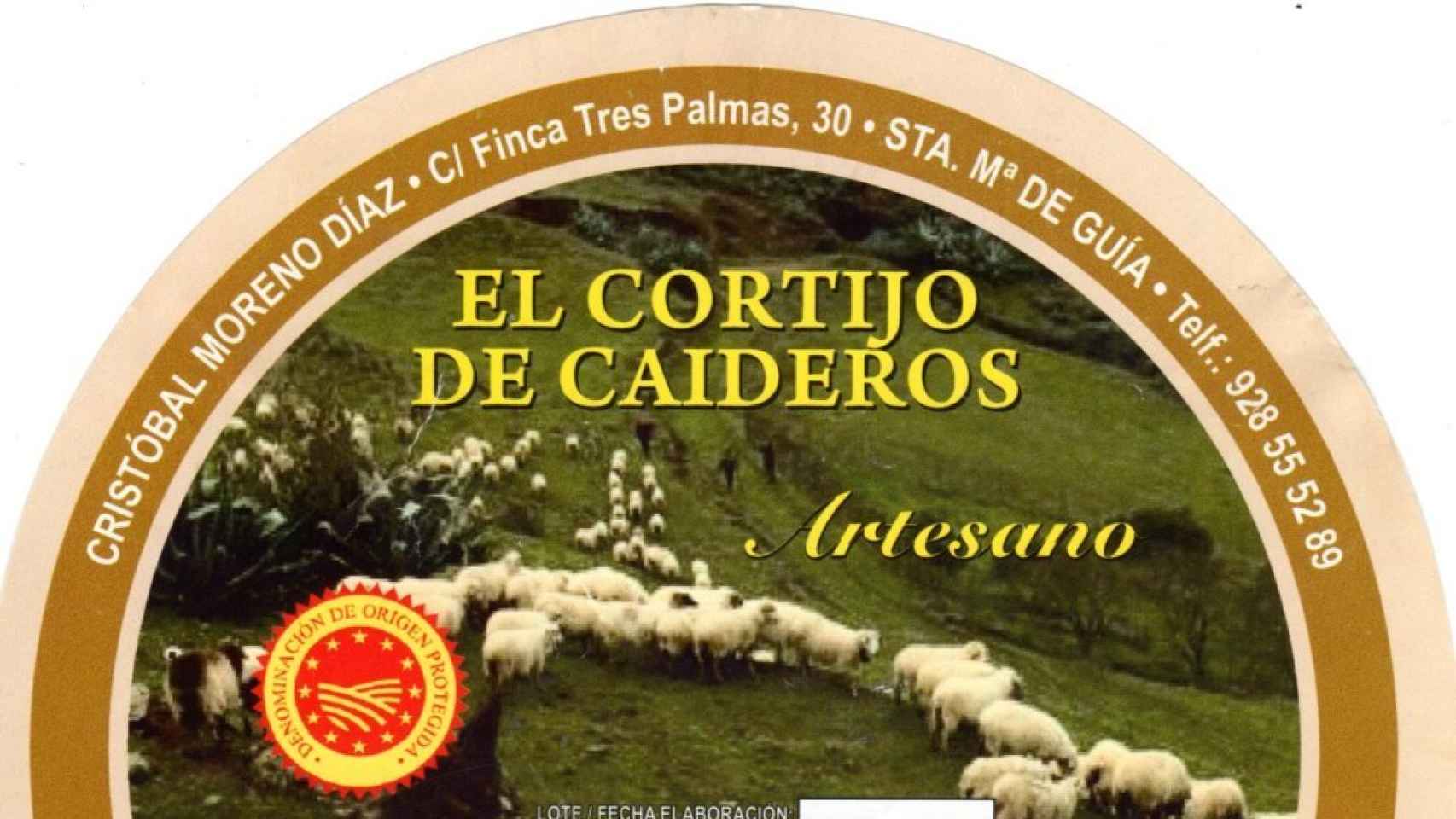 El queso El Cortijo de Caidero, con D.O. Flor de Guía.