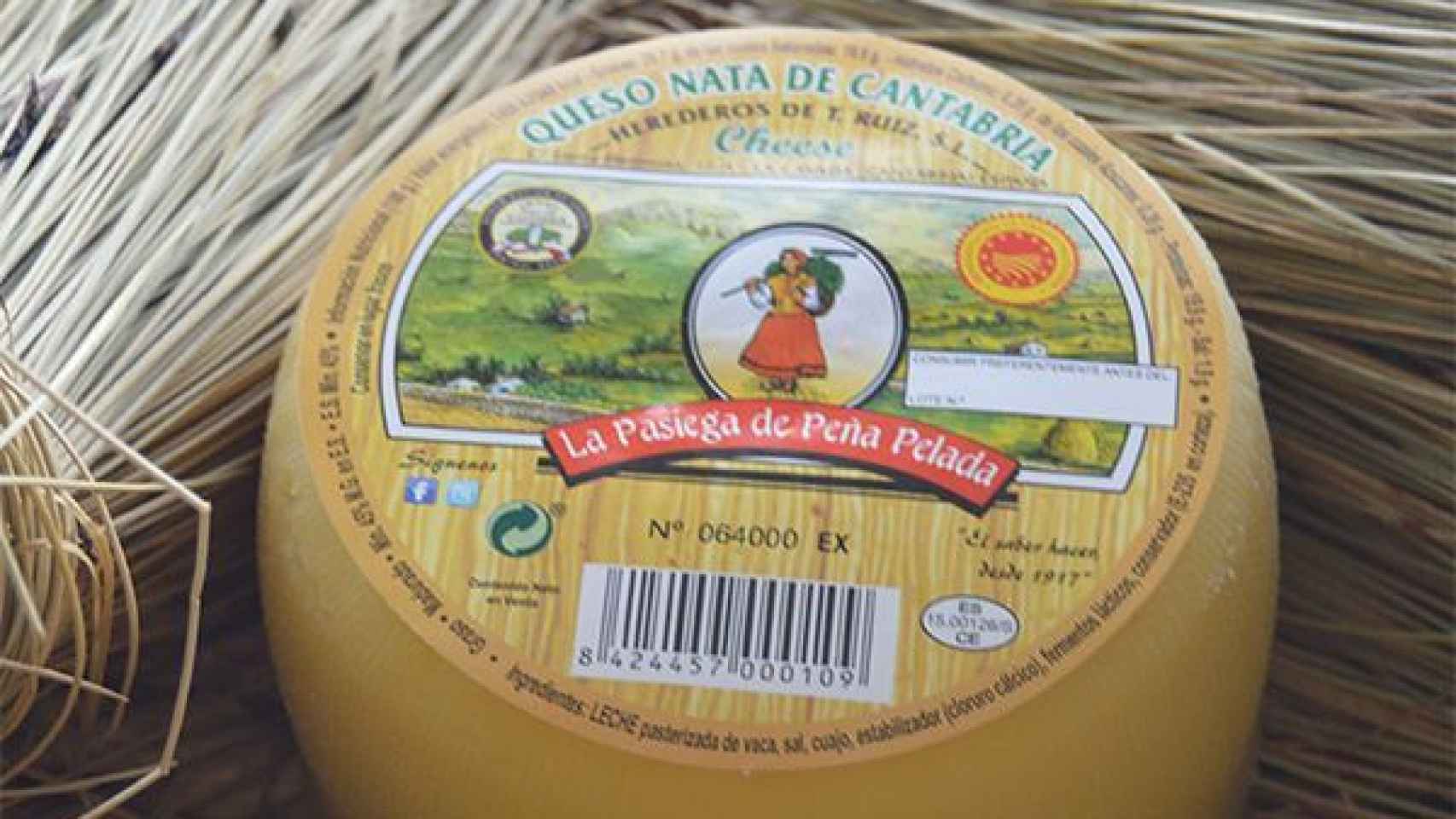 El queso La Pasiega de Peña Pelada, con D.O. Nata de Cantabria.