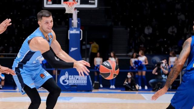 Baron, jugador del Zenit, durante el duelo ante el FC Barcelona