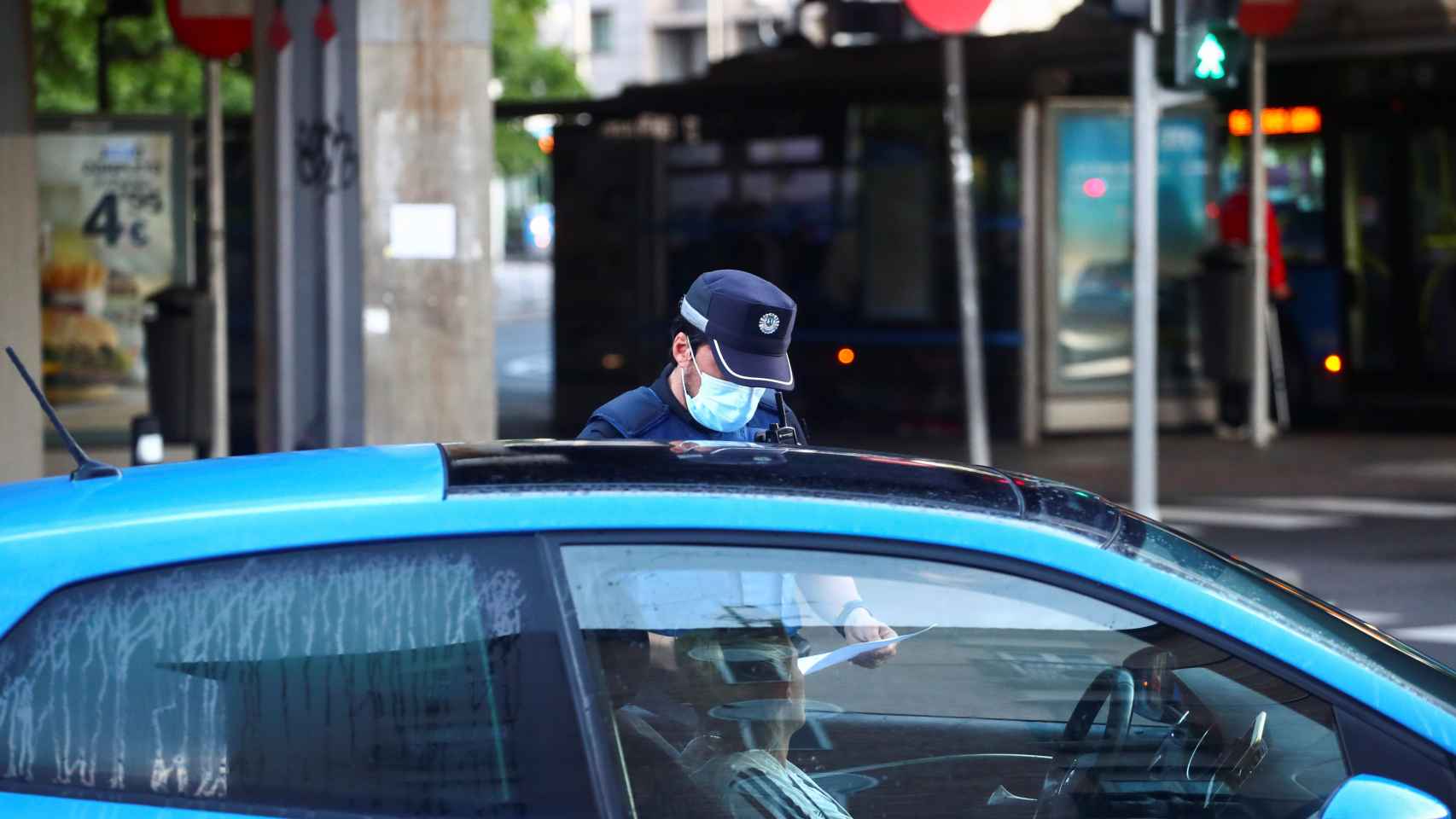 Un control policial en Madrid.