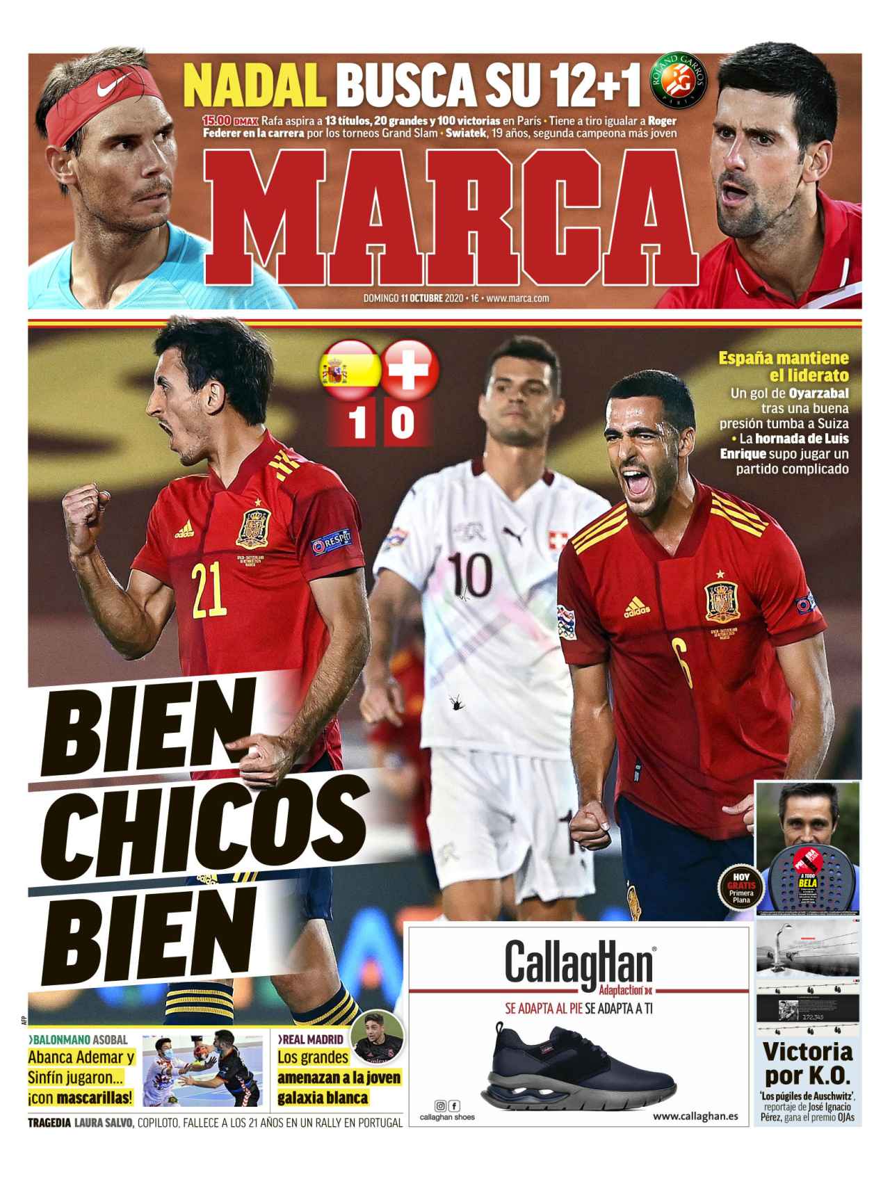 La portada del diario MARCA (11/10/2020)