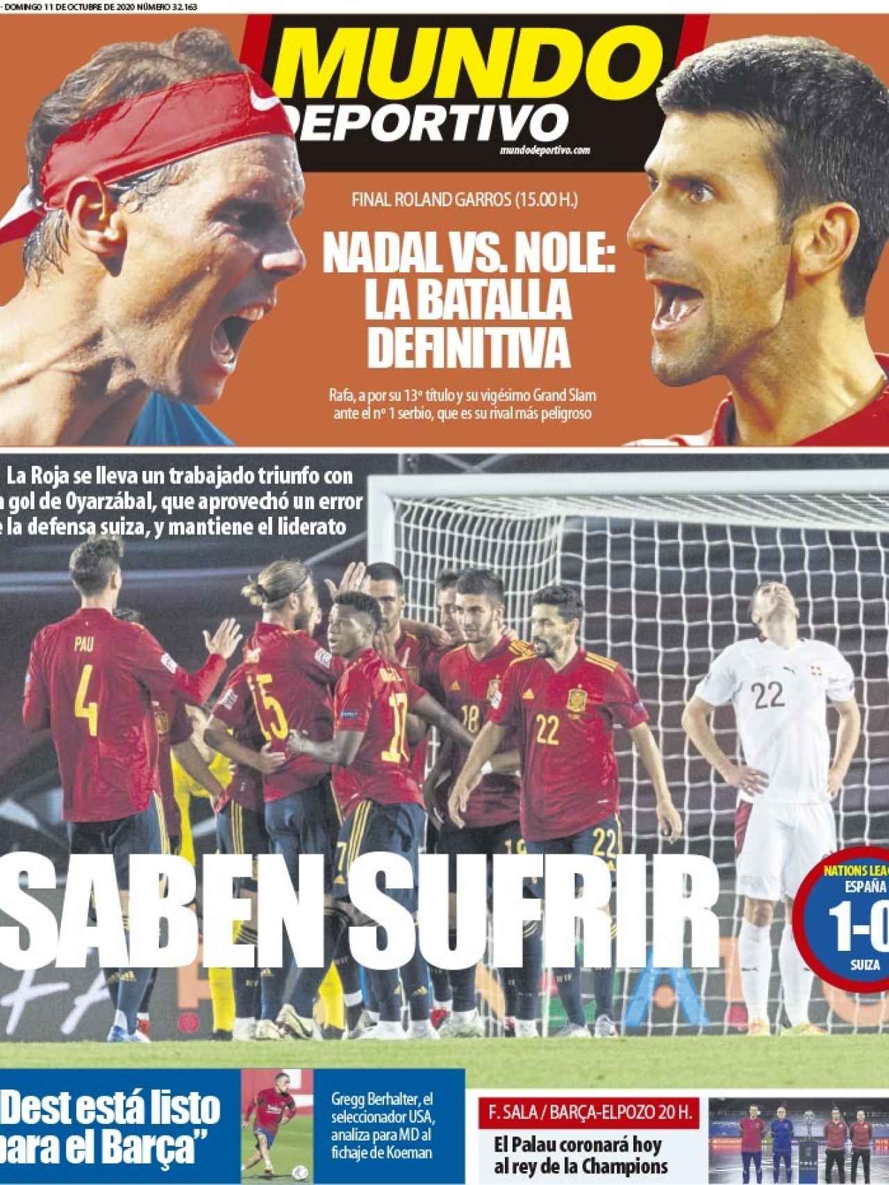 La portada del diario Mundo Deportivo (11/10/2020)