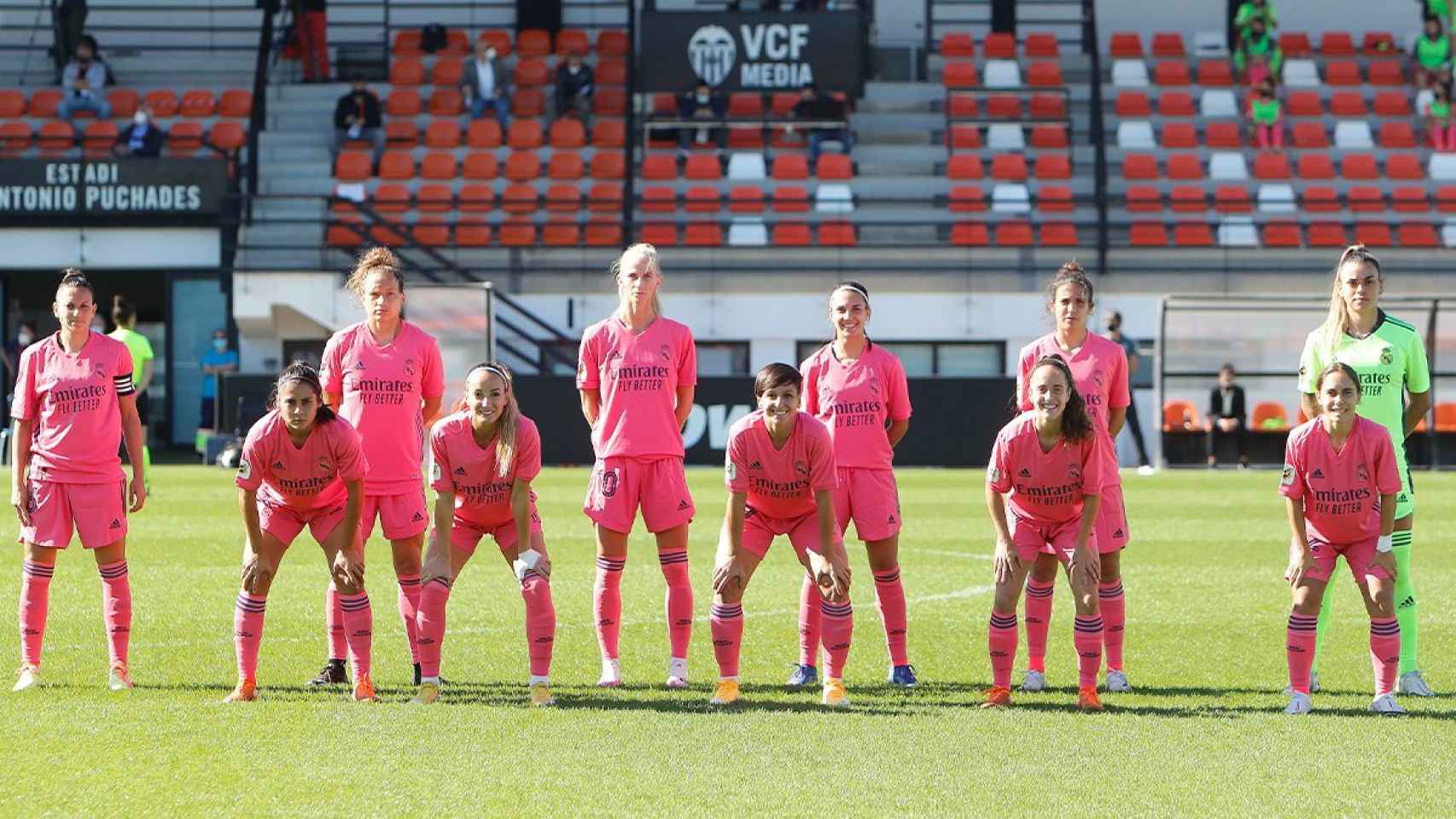 El once inicial del Real Madrid Femenino ante el Valencia Femenino