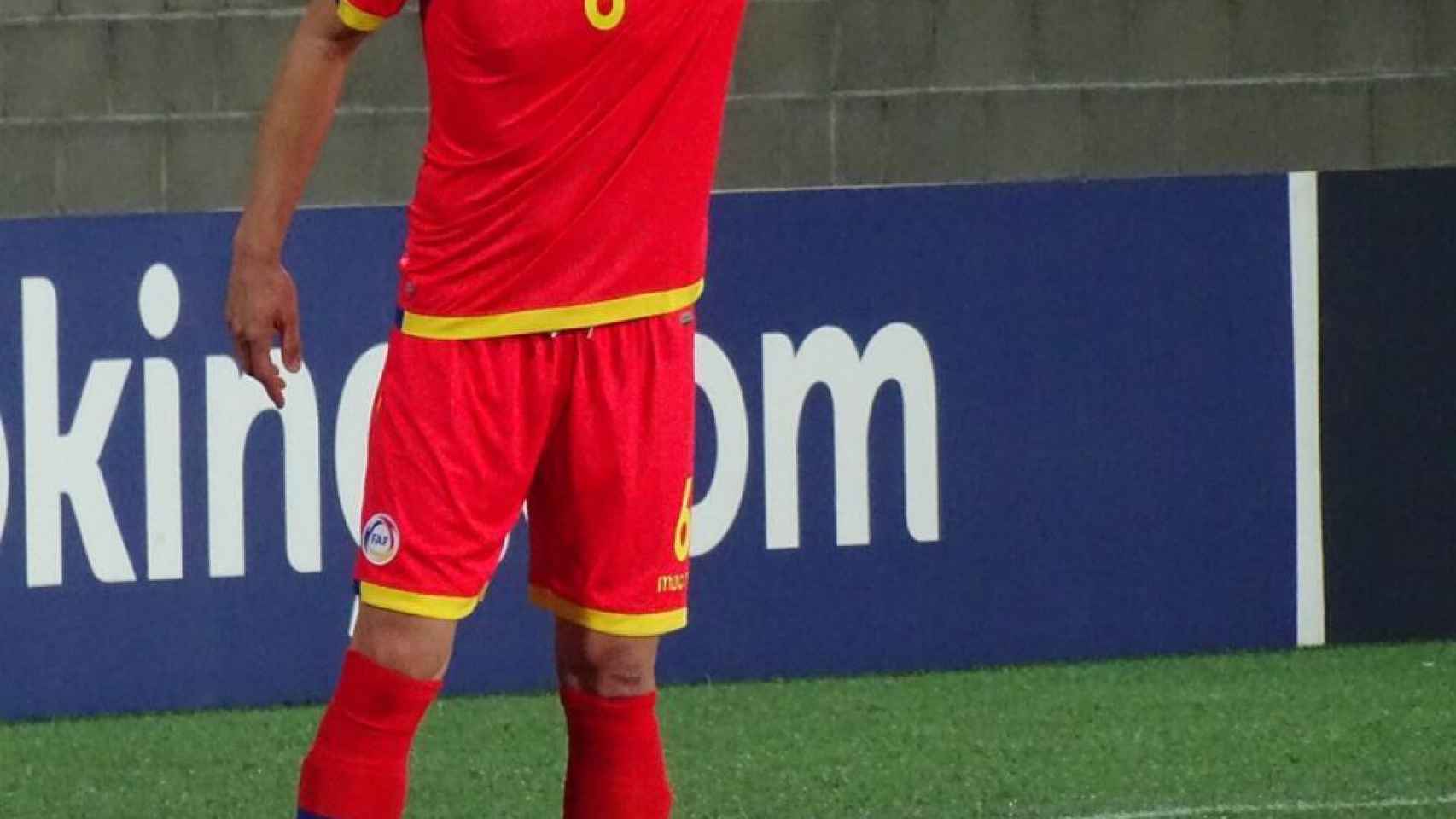 Ildefons Lima, durante un partido oficial con Andorra