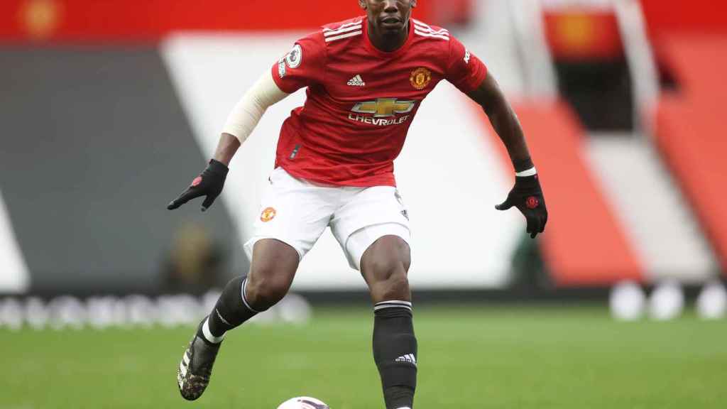 Paul Pogba, en un partido del Manchester United en la temporada 2020/2021