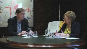 El presidente valenciano, Ximo Puig, junto a la consellera de Sanidad, Ana Barceló.