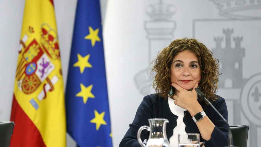 María Jesús Montero, ministra de Hacienda, en la rueda de prensa posterior al Consejo de Ministros.