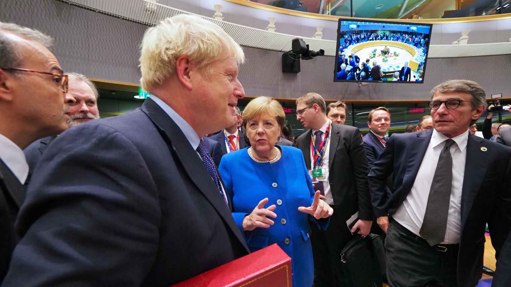 Boris Johnson, durante su última cumbre en Bruselas hace ahora un año