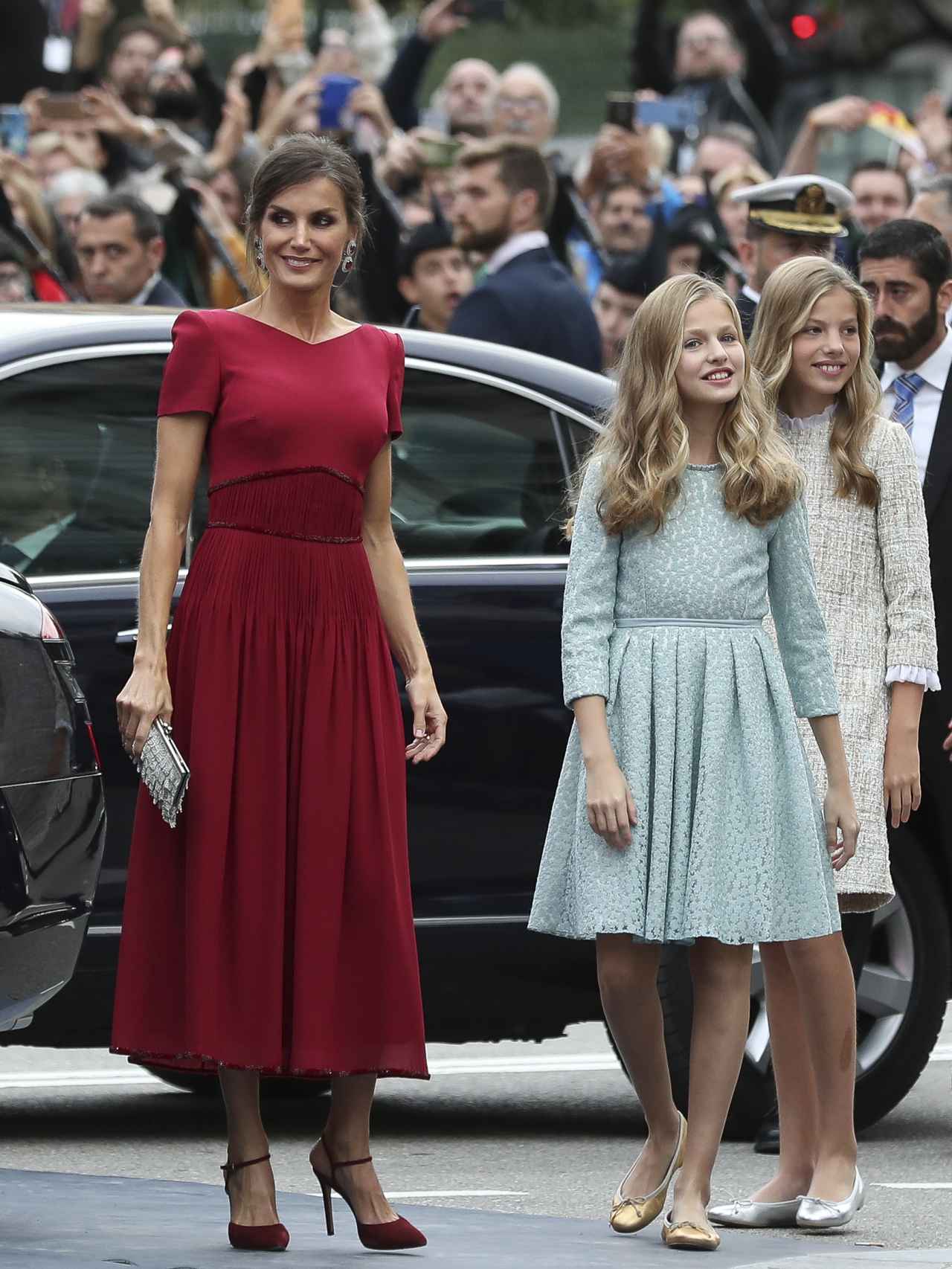 Letizia junto a sus hijas en los Premios Princesa de Asturias 2019.
