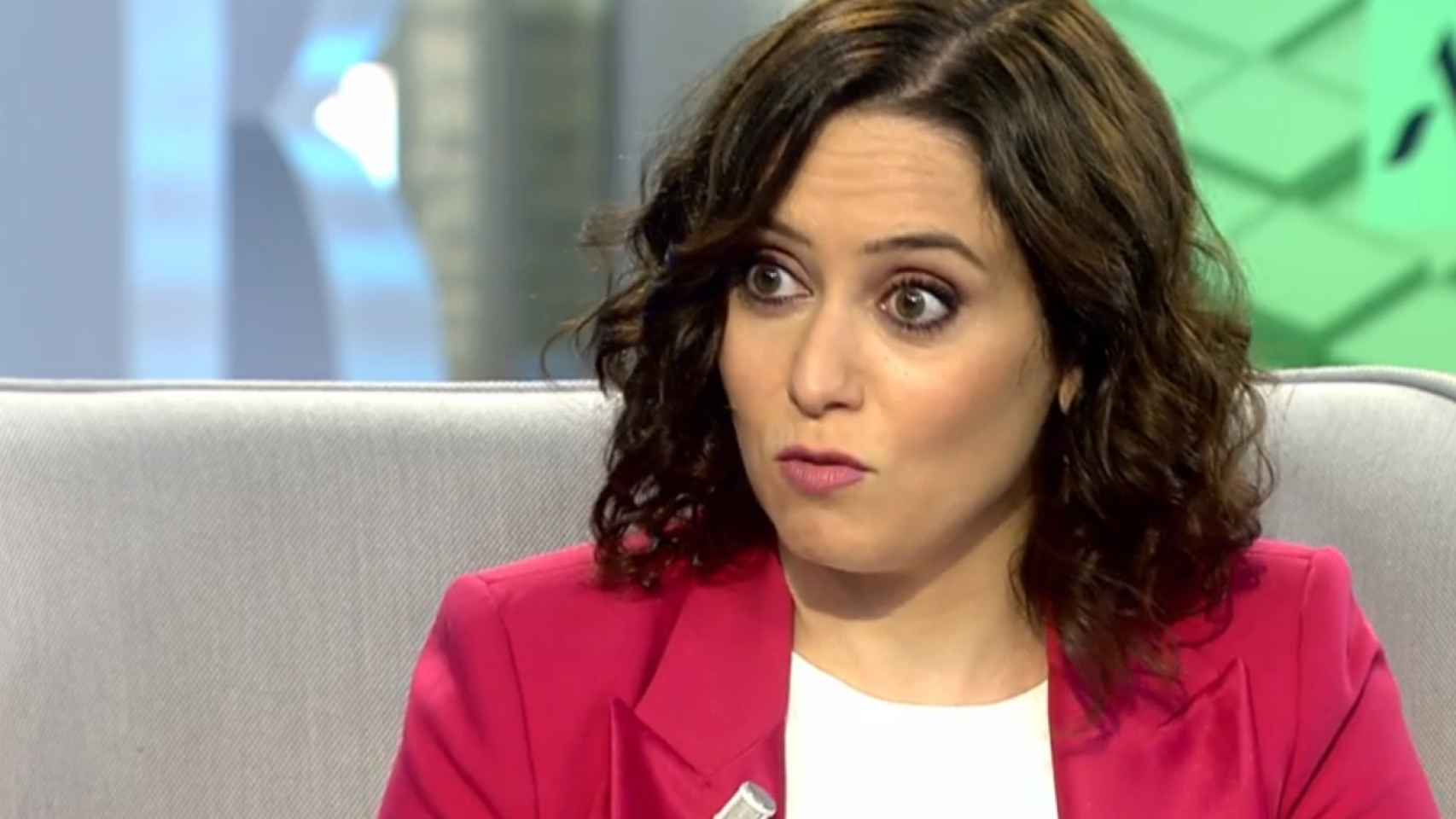Isabel Díaz Ayuso, presidenta de la Comunidad de Madrid, en Telecinco.