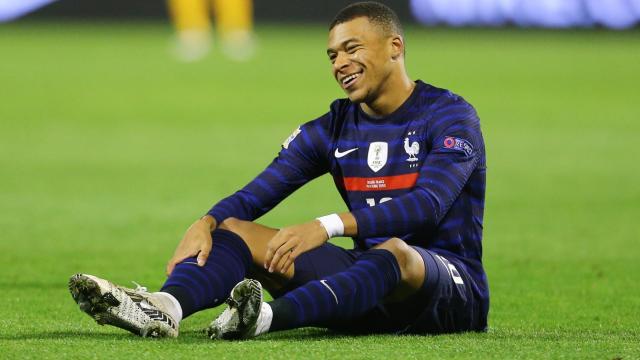 Kylian Mbappé, en un partido de la selección de Francia