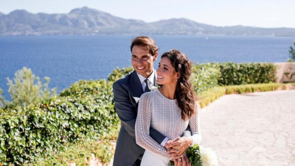 Rafa y Xisca, en una de las fotos oficiales de su boda.