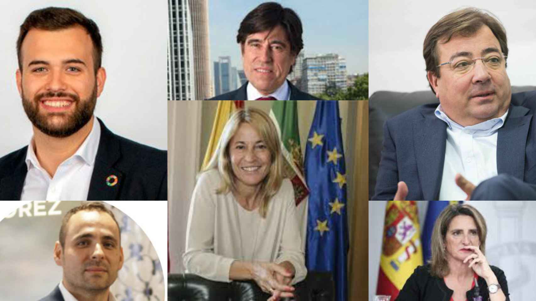 Luis Salaya, Manuel Manrique, Guillermo Fernández Vara, David Valls, Elena Nevado y Teresa Ribera.