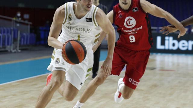 Causeur durante el partido entre el Real Madrid y el Zaragoza