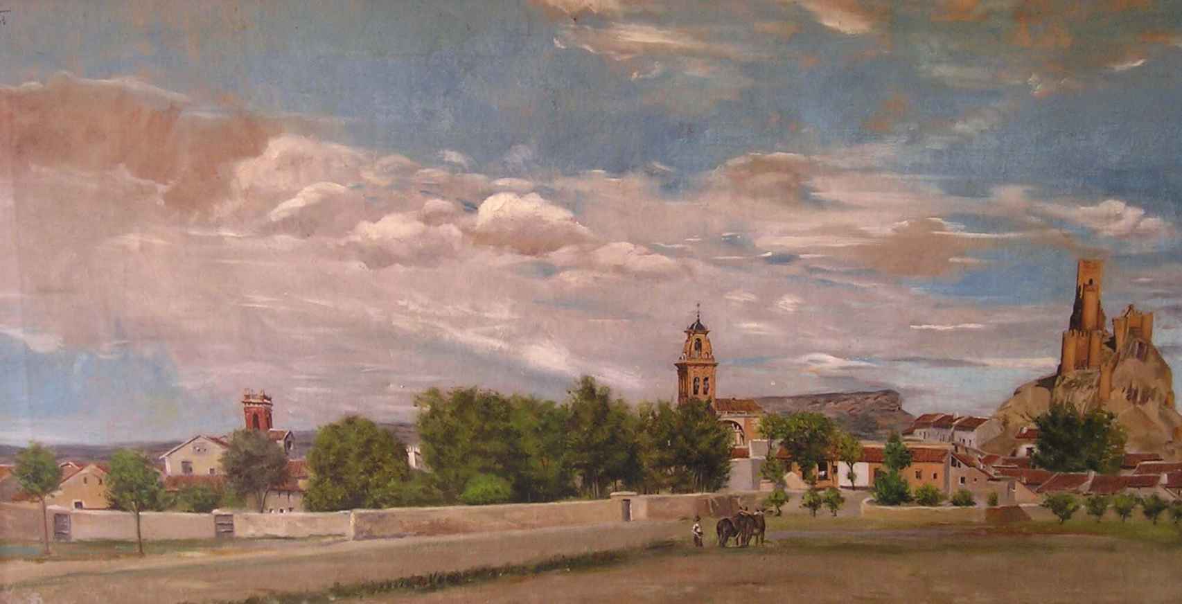 Paisaje local pintado por Sánchez Megías.
