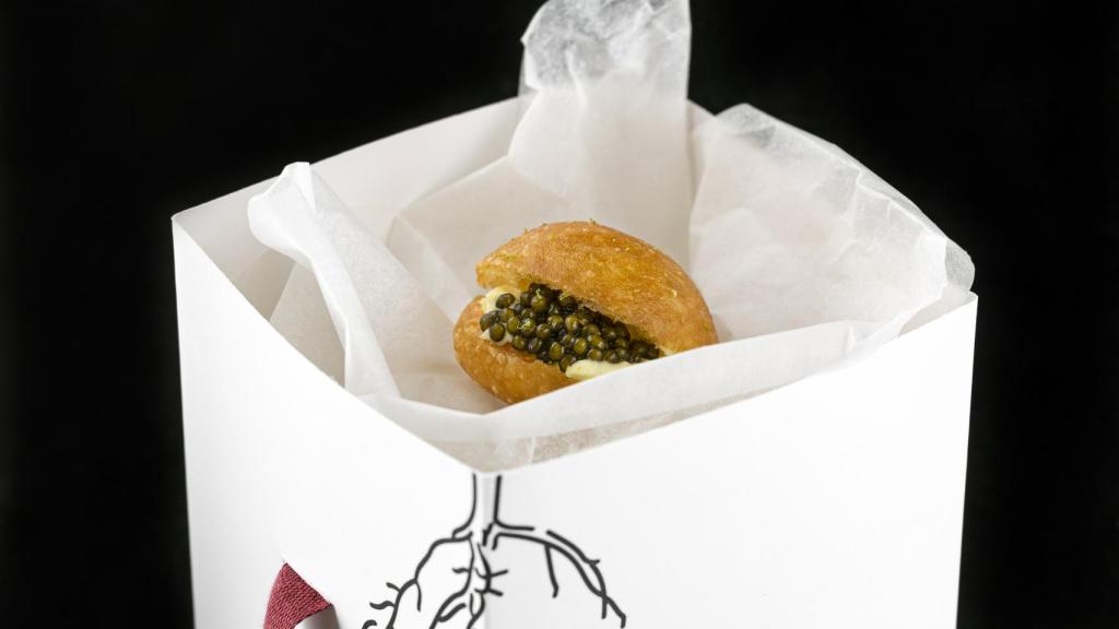 Brioche con caviar, un clásico de El Rincón de Juan Carlos