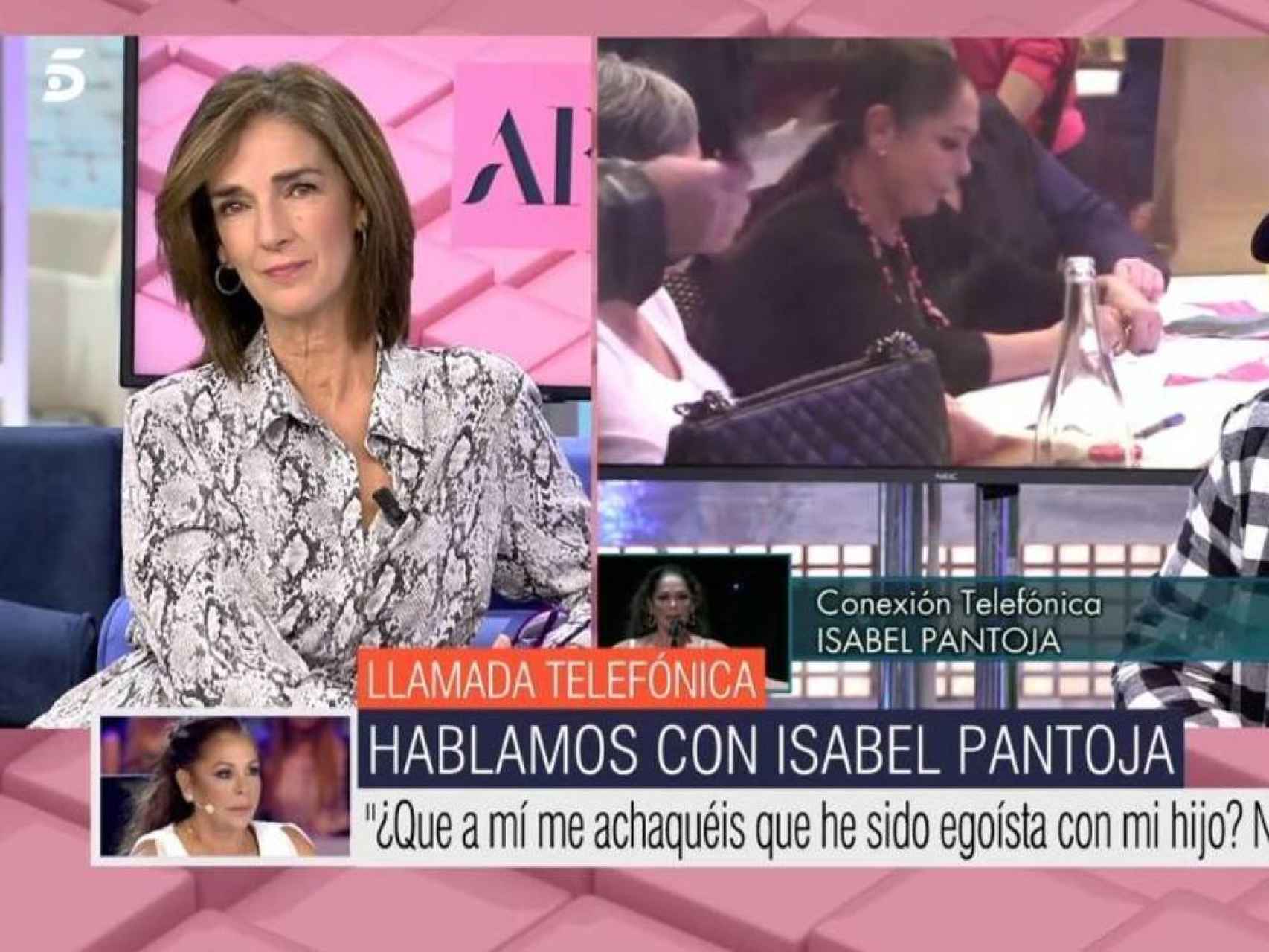 Tras las palabras de García Pelayo, Isabel Pantoja ha llamado en directo a 'El programa de Ana Rosa'.