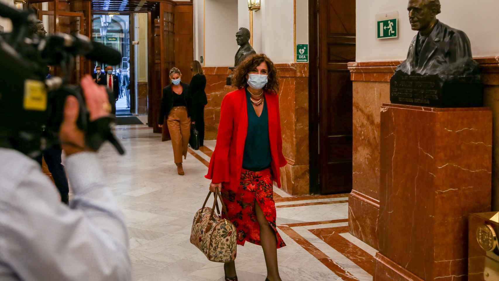 María Jesús Montero, en su llegada al Congreso.