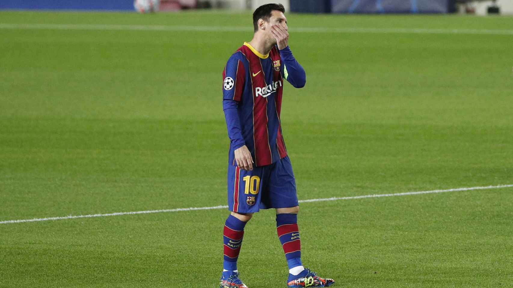 Leo Messi, en el Barcelona - Ferencvaros de la Champions League