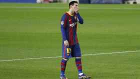 Leo Messi, en el Barcelona - Ferencvaros de la Champions League