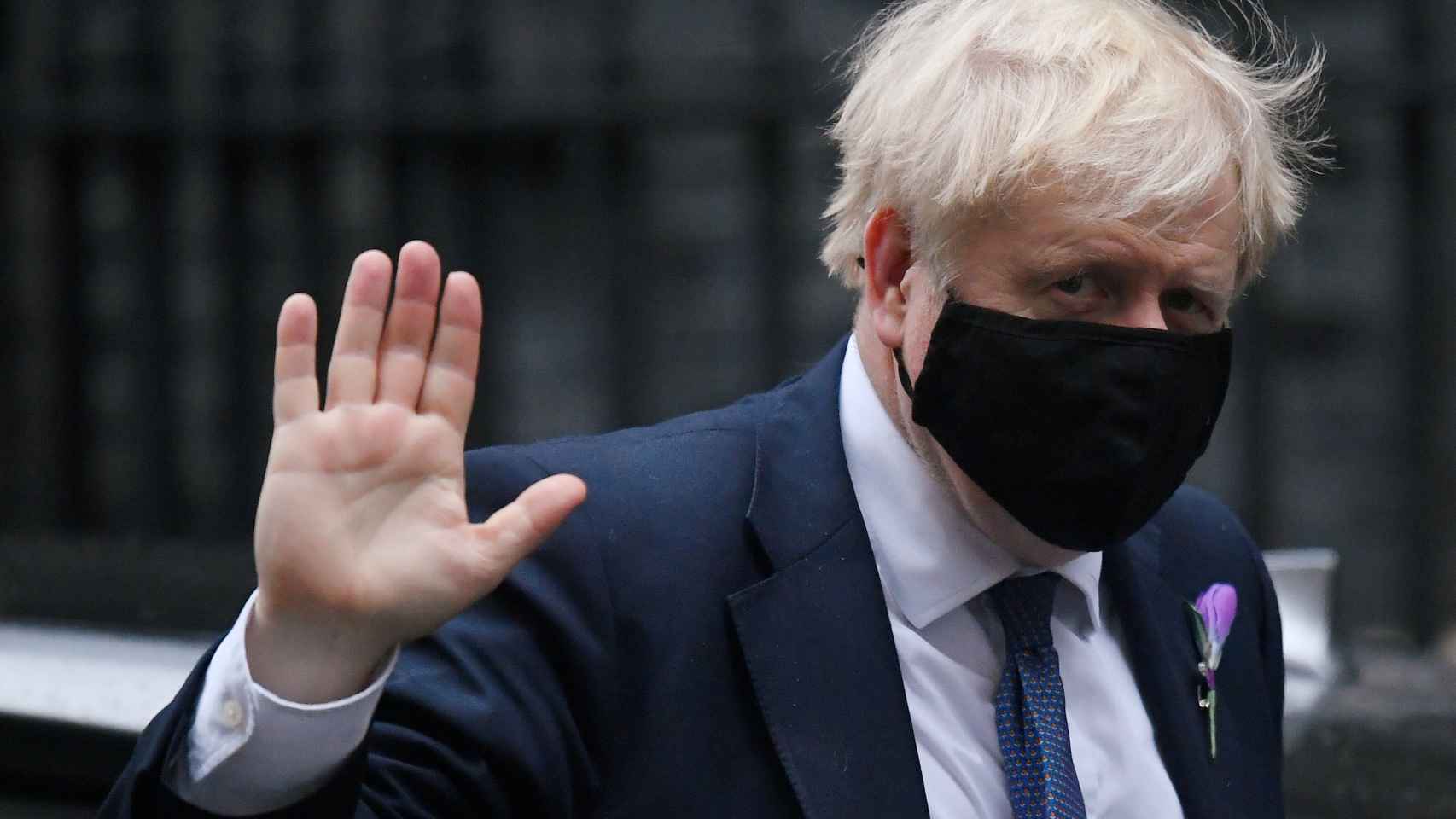 Boris Johnson, este lunes a la puerta del 10 de Downing Street