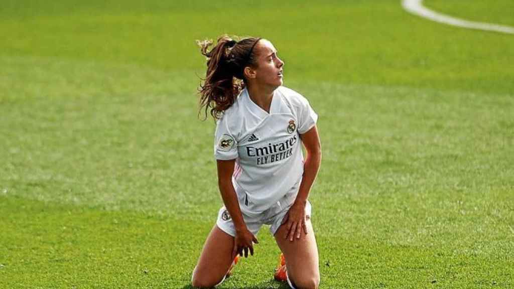 Maite Oroz, en un partido del Real Madrid Femenino