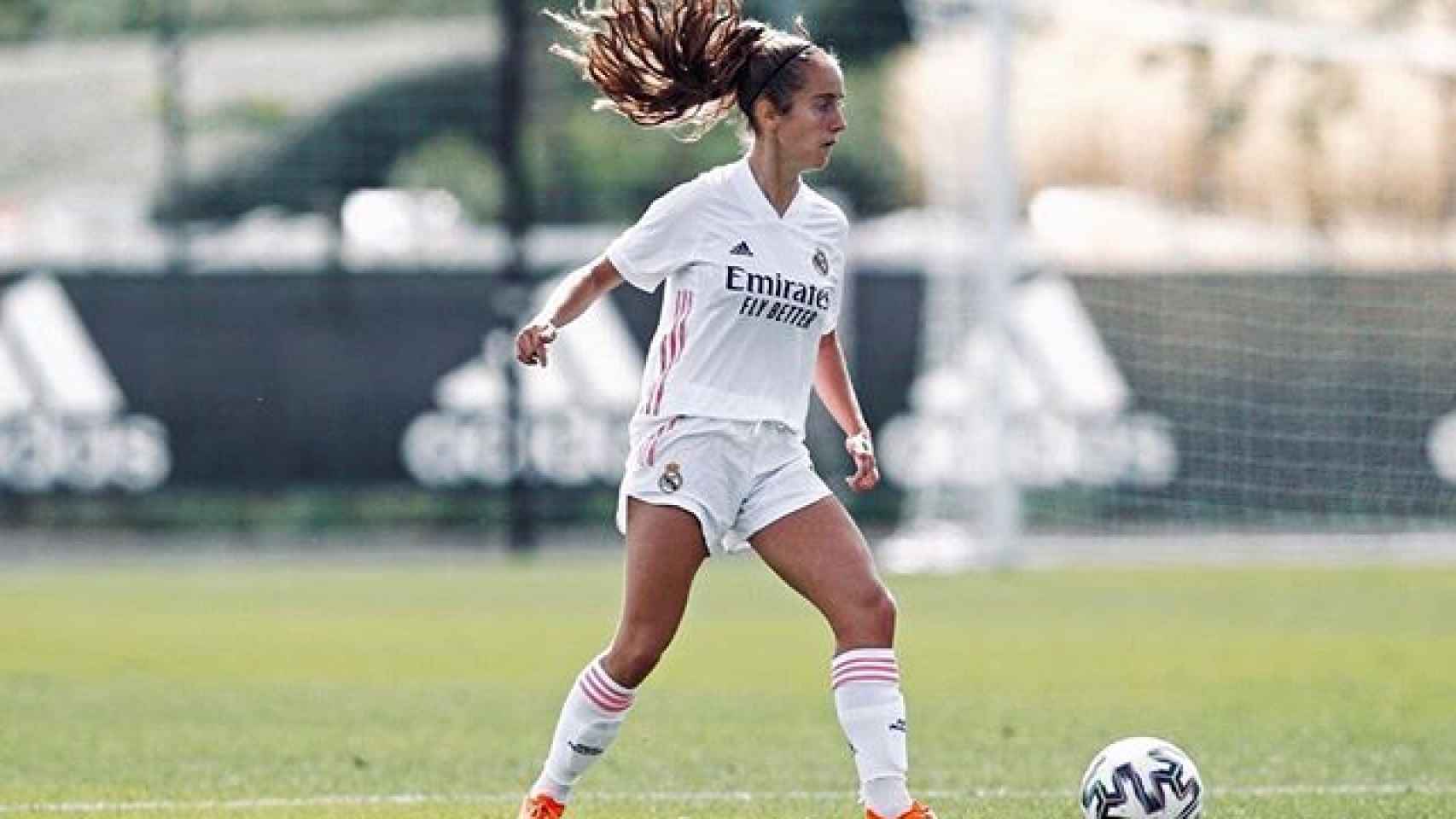 Maite Oroz, en un partido del Real Madrid Femenino. Foto: Instagram (@maitetxuu_10)