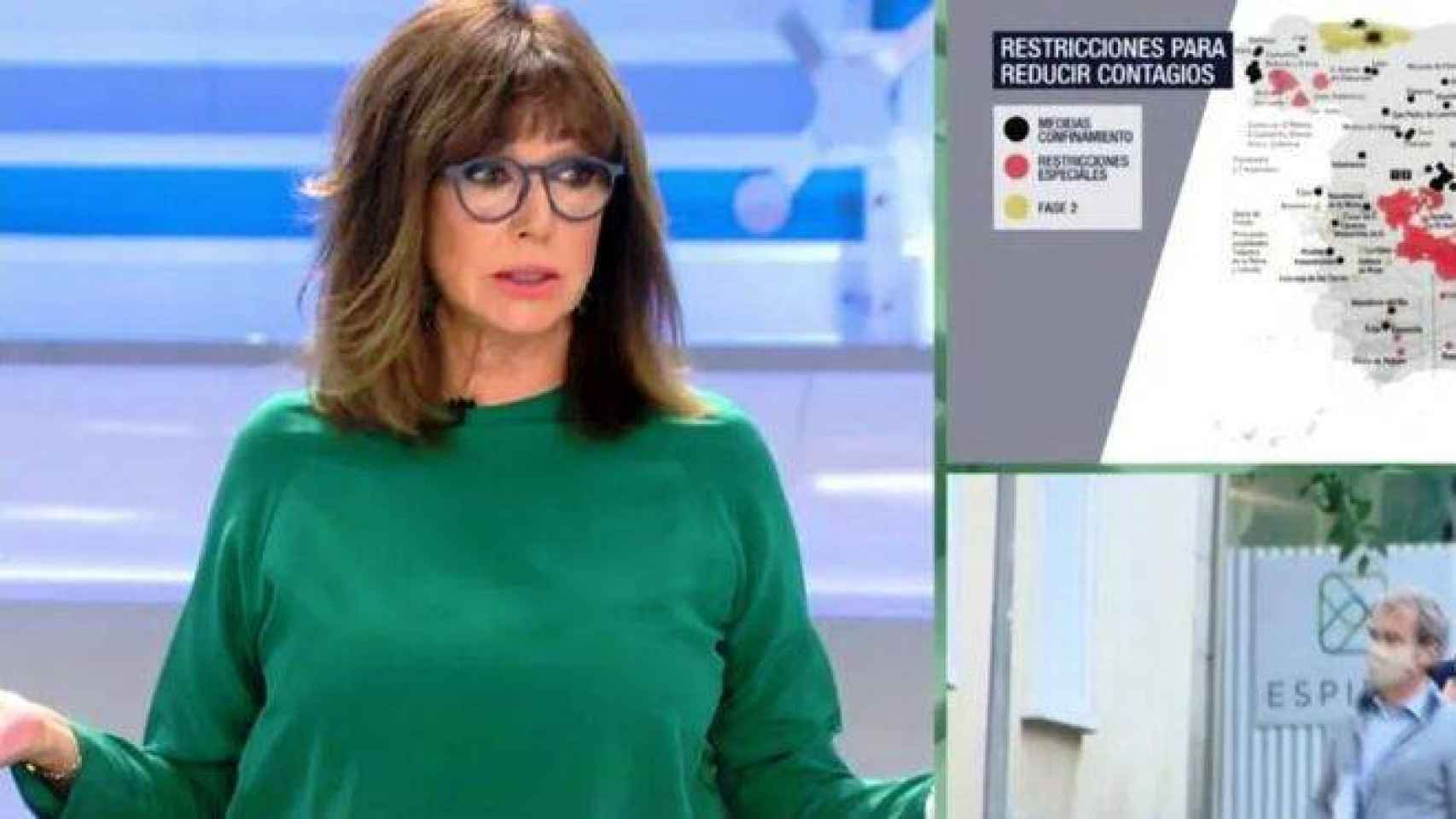 Ana Rosa Quintana, este martes en su programa en Telecinco