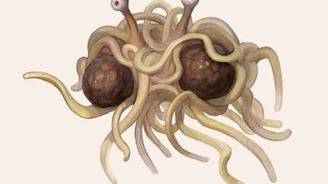 El Monstruo del Espagueti Volador, creador del mundo para el pastafarismo.