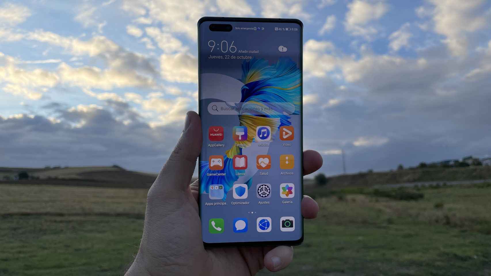Parte frontal del Huawei Mate 40 Pro