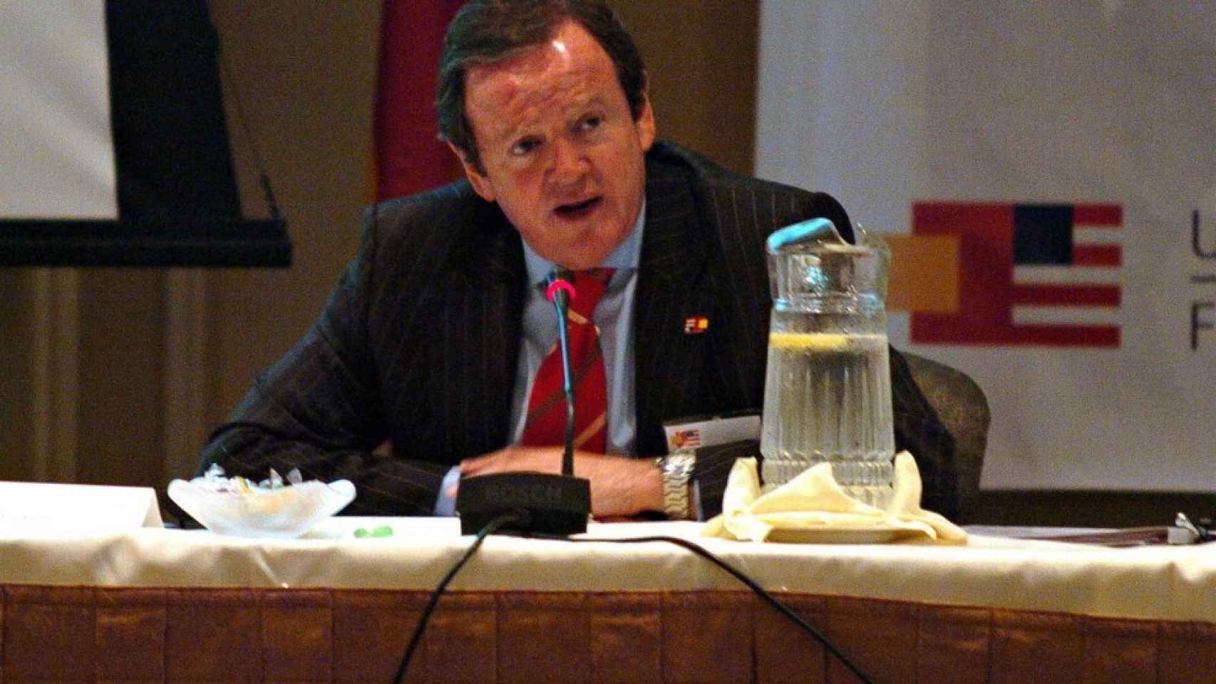 Foto de mayo de 2008 de Jesús Salazar, en una conferencia en Houston (EEUU) cuando aún era presidente de SOS Cuétara.