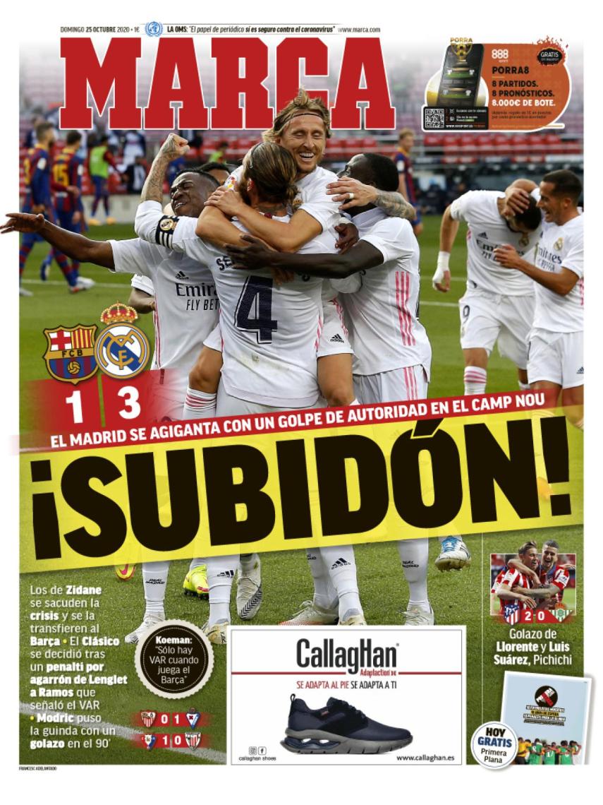 La portada del diario MARCA (25/10/2020)
