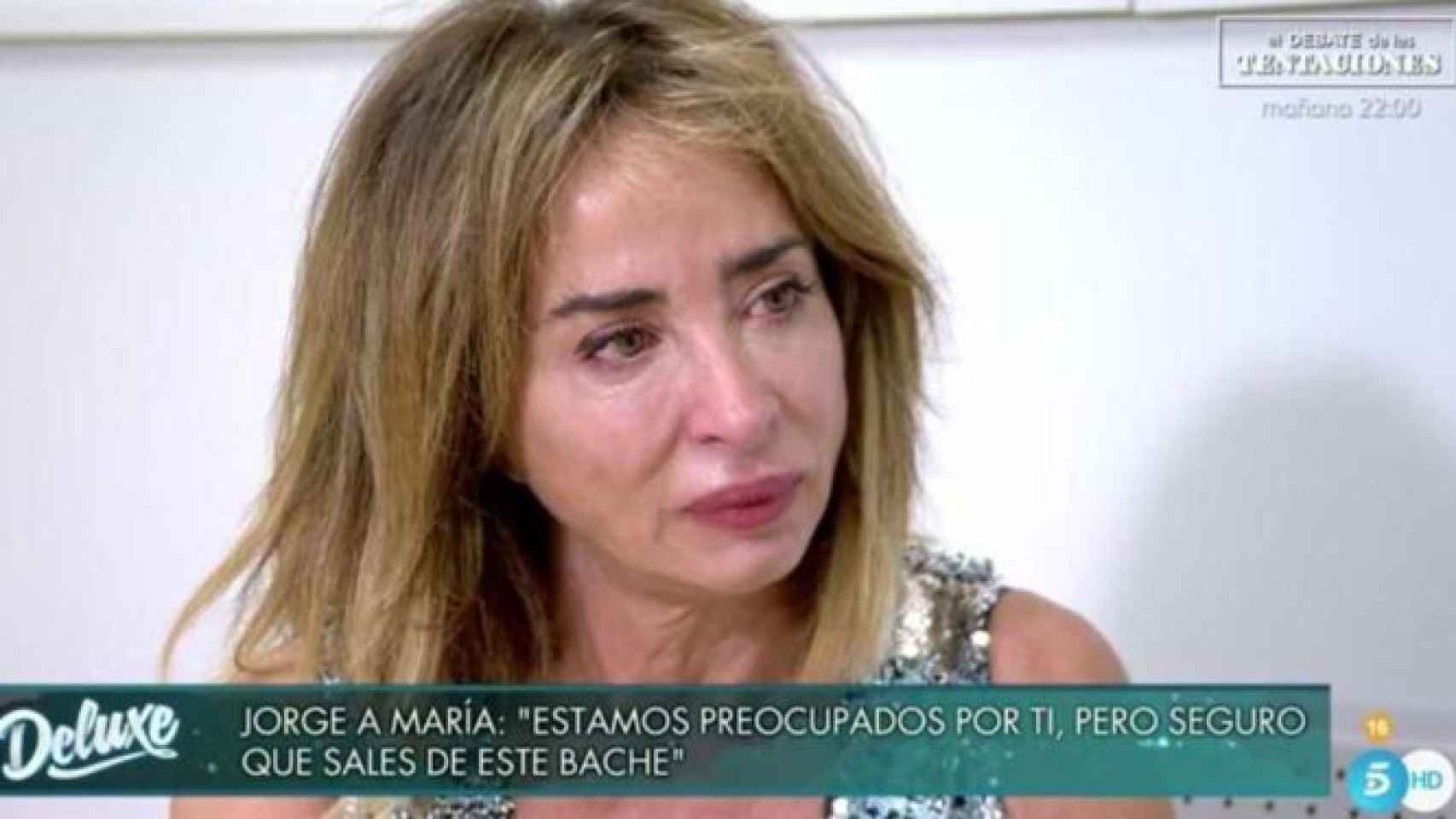 María Patiño llora en 'Sábado Deluxe'.