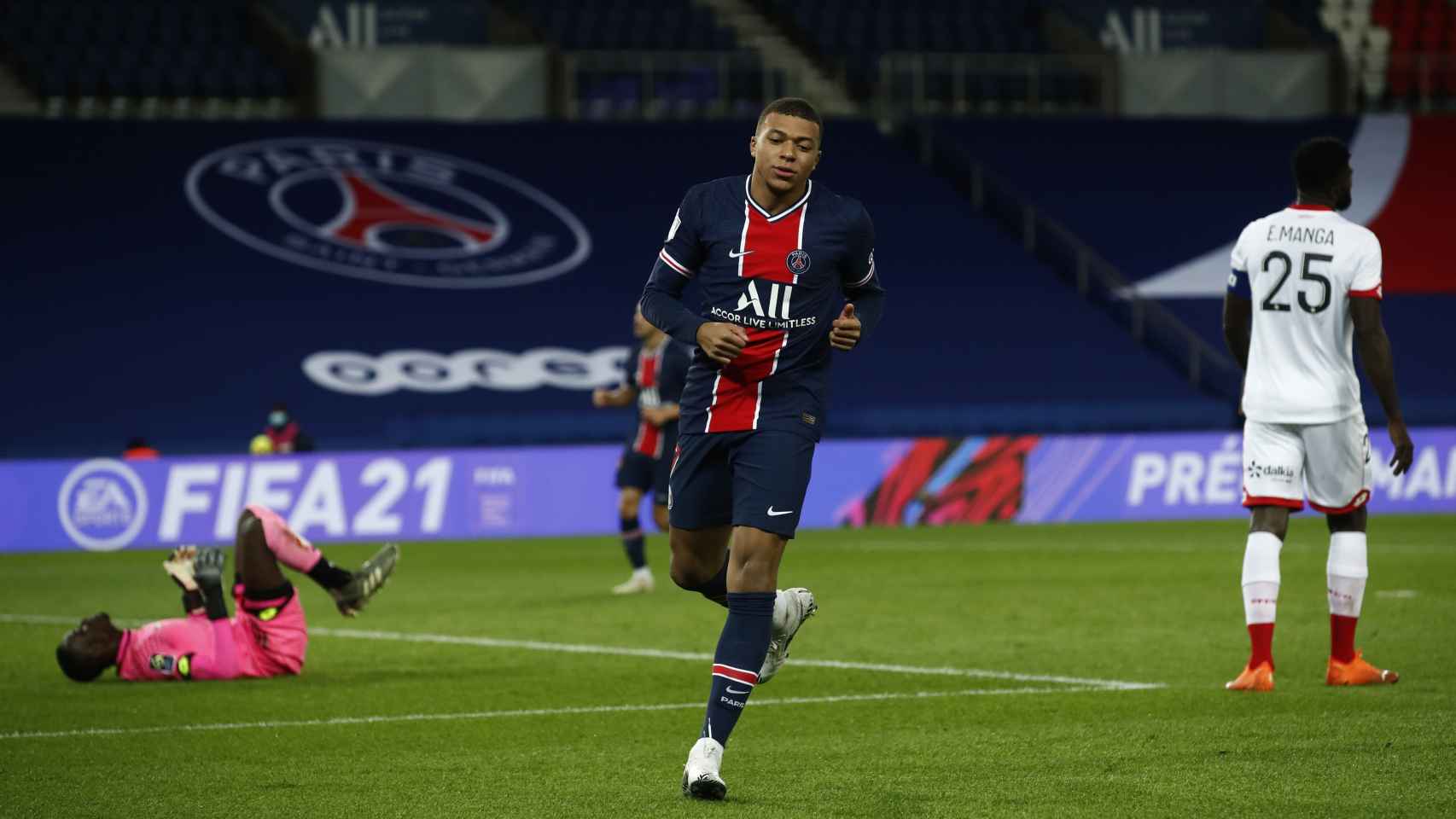 Kylian Mbappé, durante el PSG - Dijon de la Ligue-1