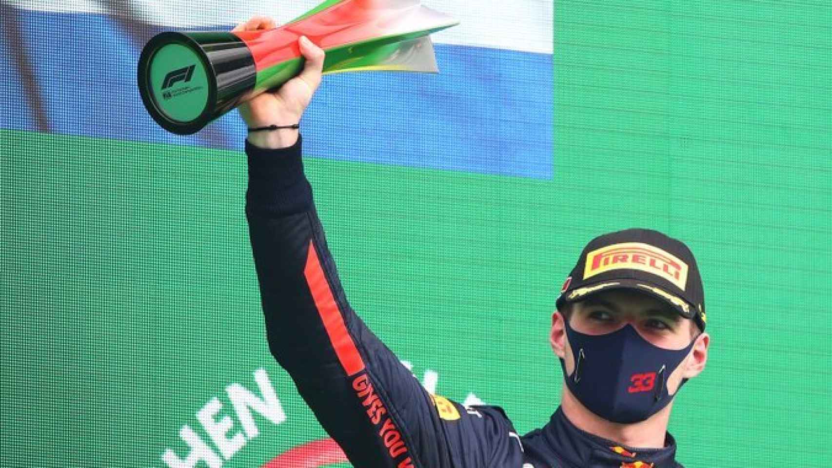 Verstappen celebra su podio en el GP de Portugal