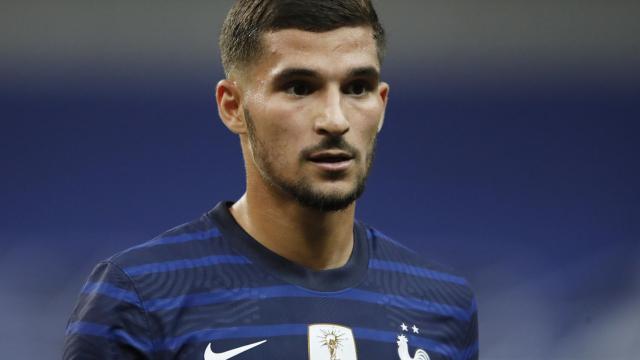 Houssem Aouar, durante un partido con la selección de Francia