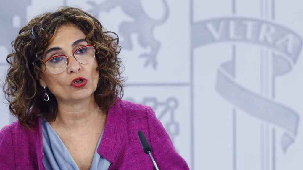 María Jesús Montero, ministra de Hacienda y portavoz, en rueda de prensa tras el Consejo de Ministros.