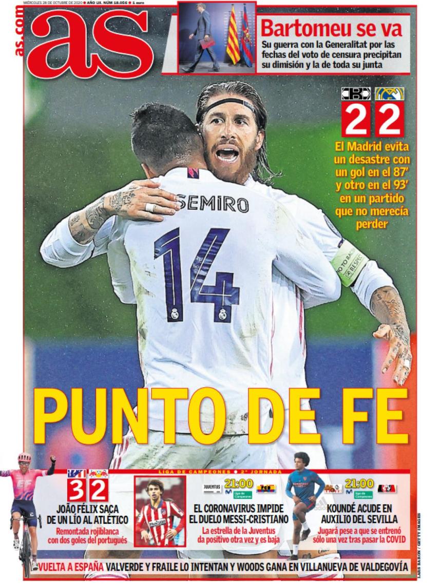 La Portada Del Diario As 28 10 2020