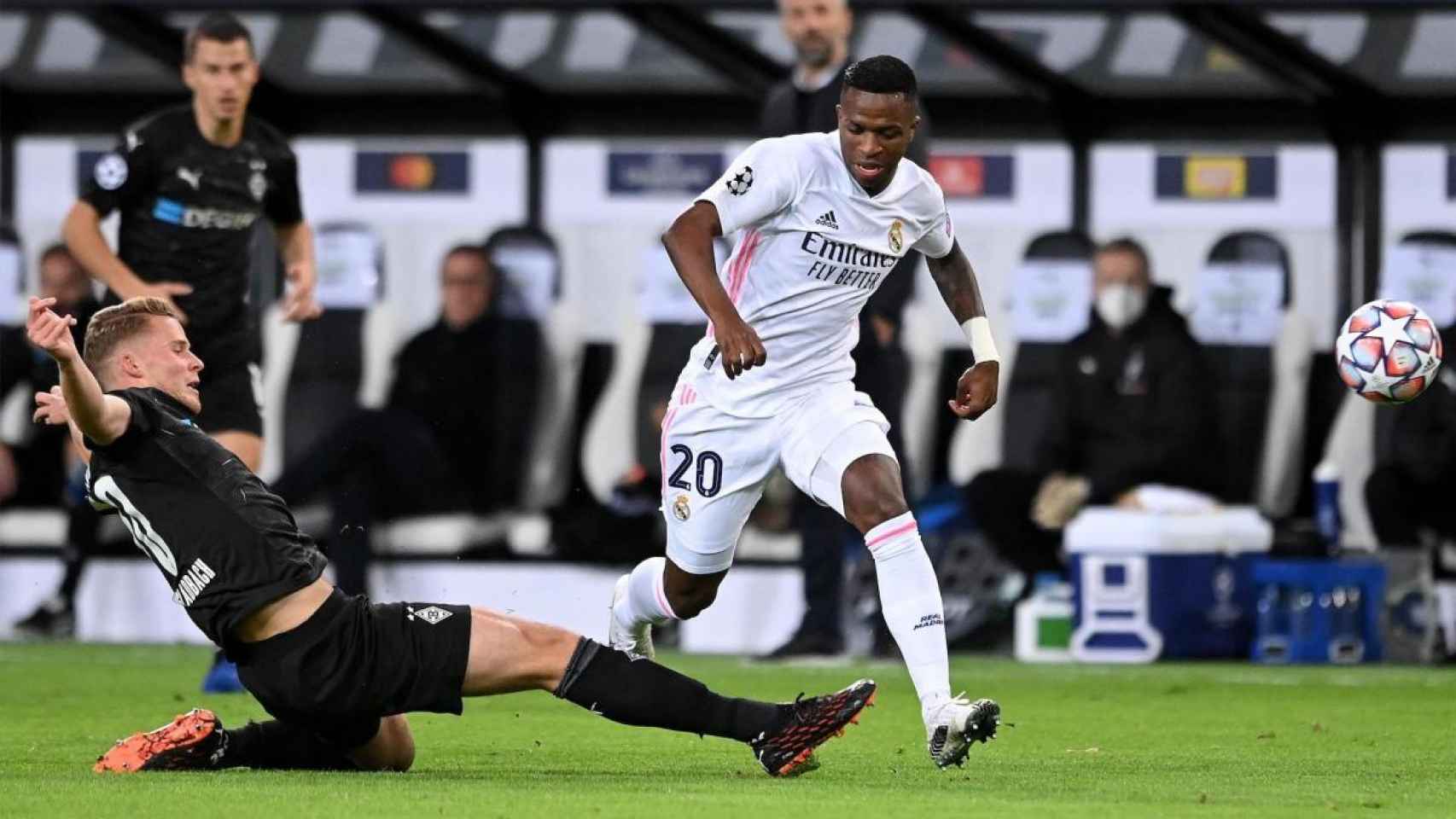 Vinicius, contra el Borussia Mönchengladbach