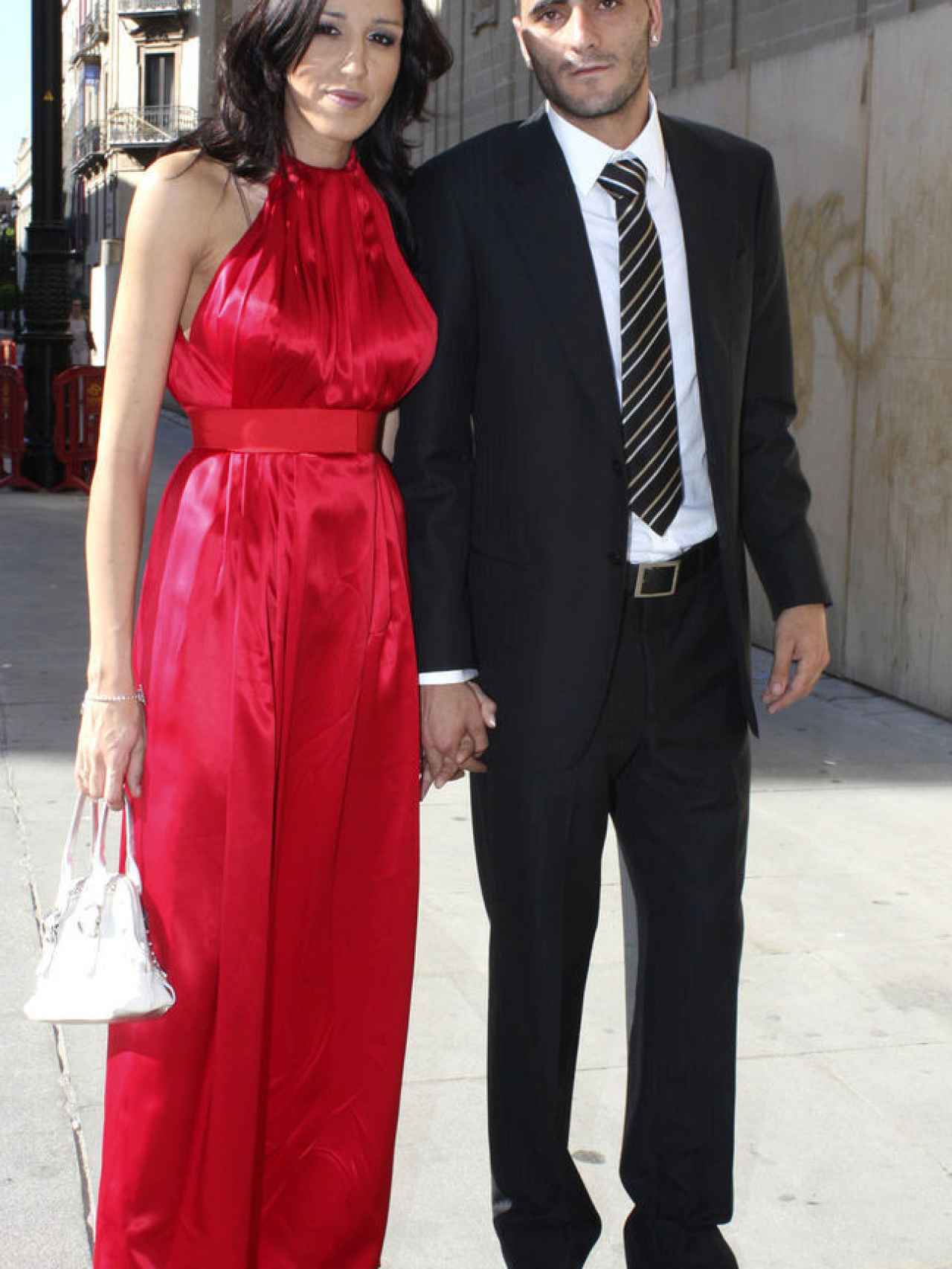 Nuria Bermúdez junto al exfutbolista Daniel Güiza, padre de su único hijo.