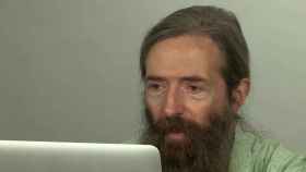 Aubrey de Grey, durante su charla en el South Summit.