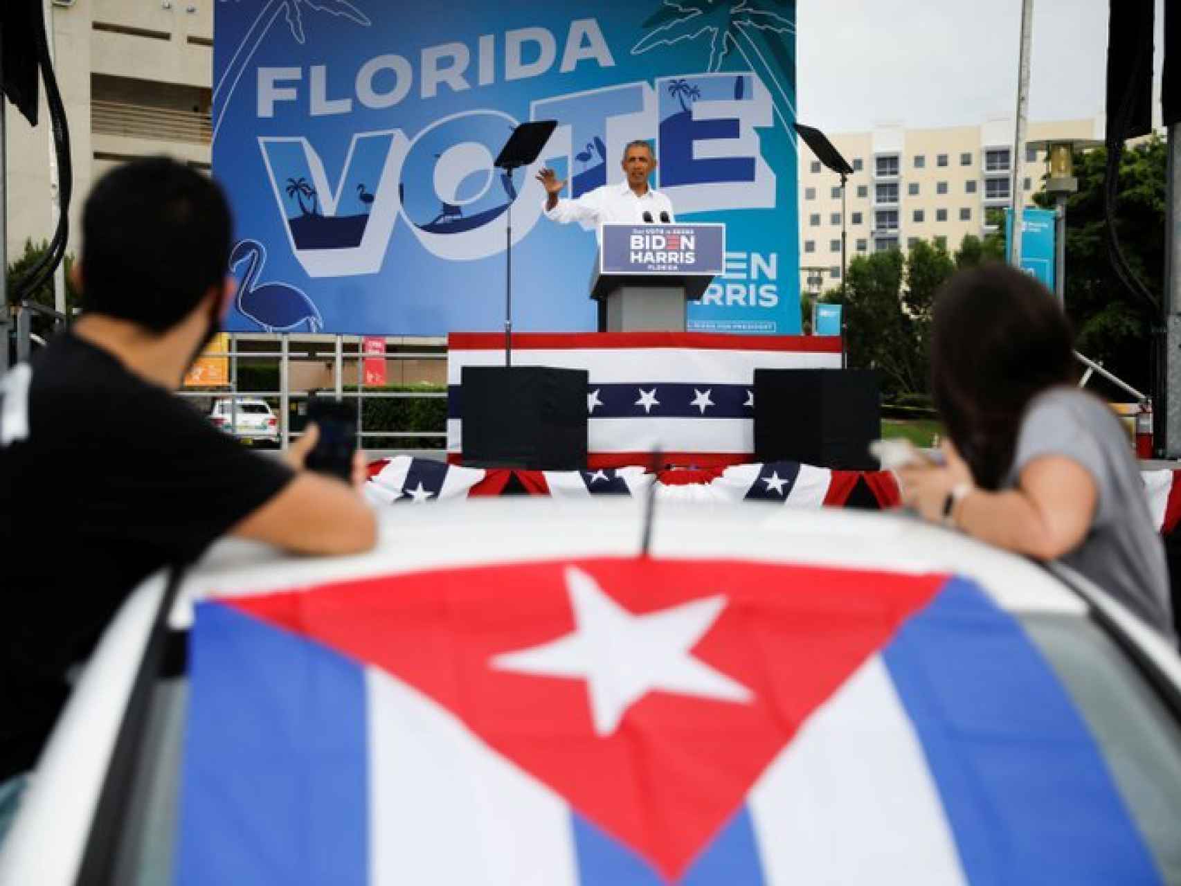 Obama, en un evento de campaña de Biden con la comunidad latina.
