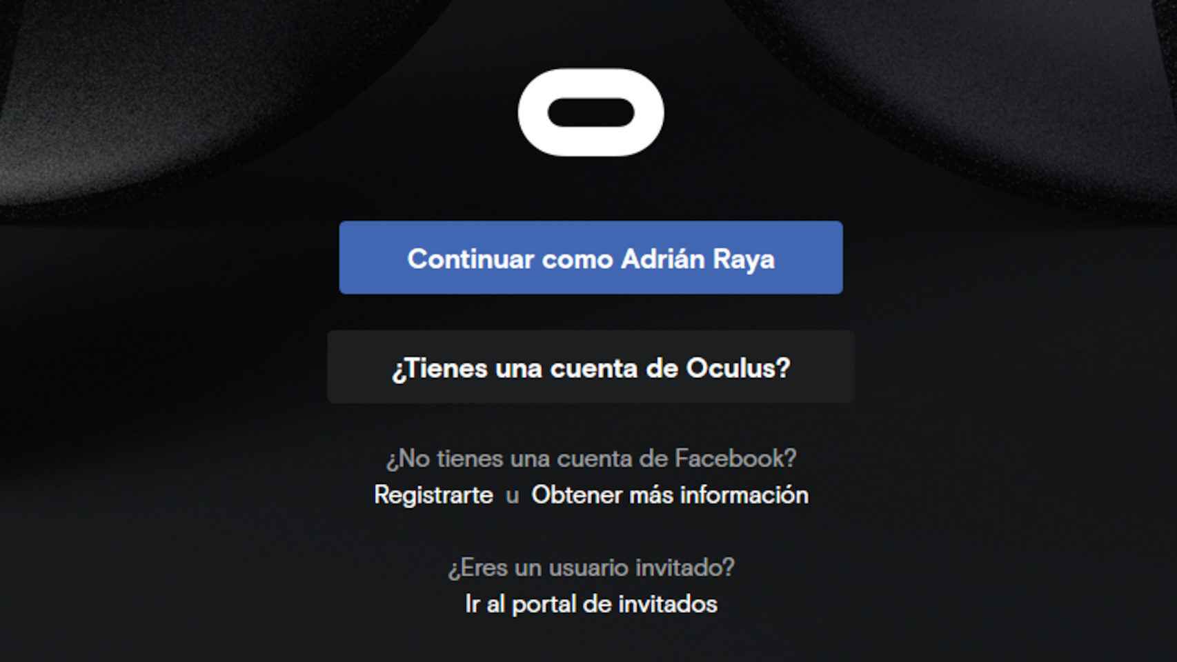 Es obligatorio usar una cuenta de Facebook para usar servicios de Oculus