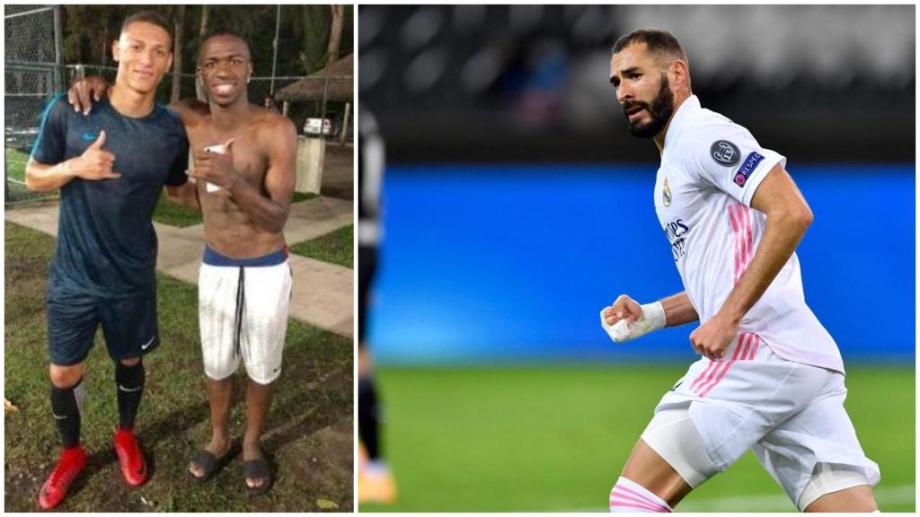 Richarlison, Vinicius y Benzema