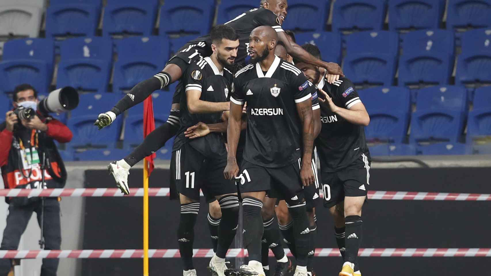 El Qarabag celebra un gol en Europa League